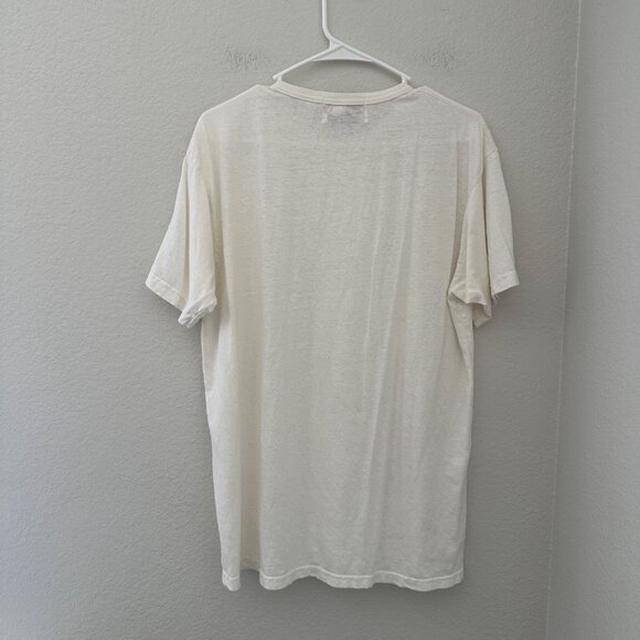 Left Field NYC Sportswear Slub Tee Shirt Crew Neck Short Sleeve Minimalist White - Picture 2 of 11